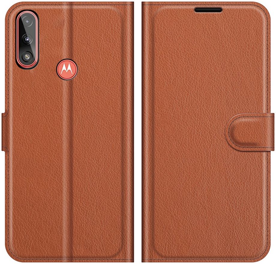 Motorola Moto E7(i) Power Hoesje Wallet Book Case Kunstleer Bruin afbeelding 1