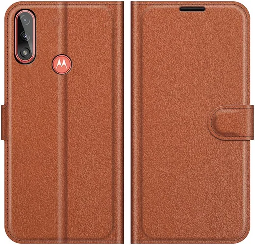 Motorola Moto E7(i) Power Hoesje Wallet Book Case Kunstleer Bruin afbeelding 1