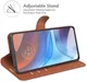 Motorola Moto E7(i) Power Hoesje Wallet Book Case Kunstleer Bruin afbeelding 4