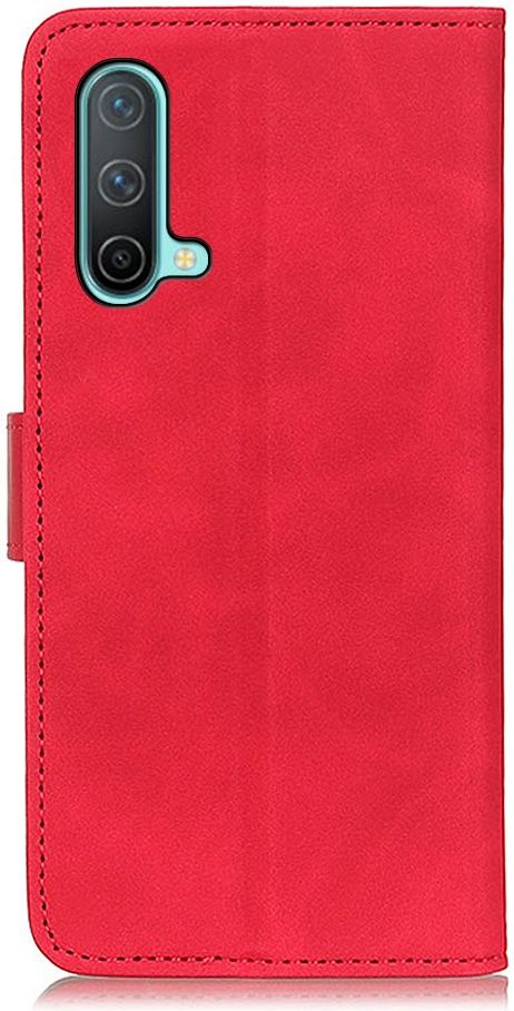 KHAZNEH OnePlus Nord CE 5G Hoesje Retro Wallet Book Case Rood afbeelding 4