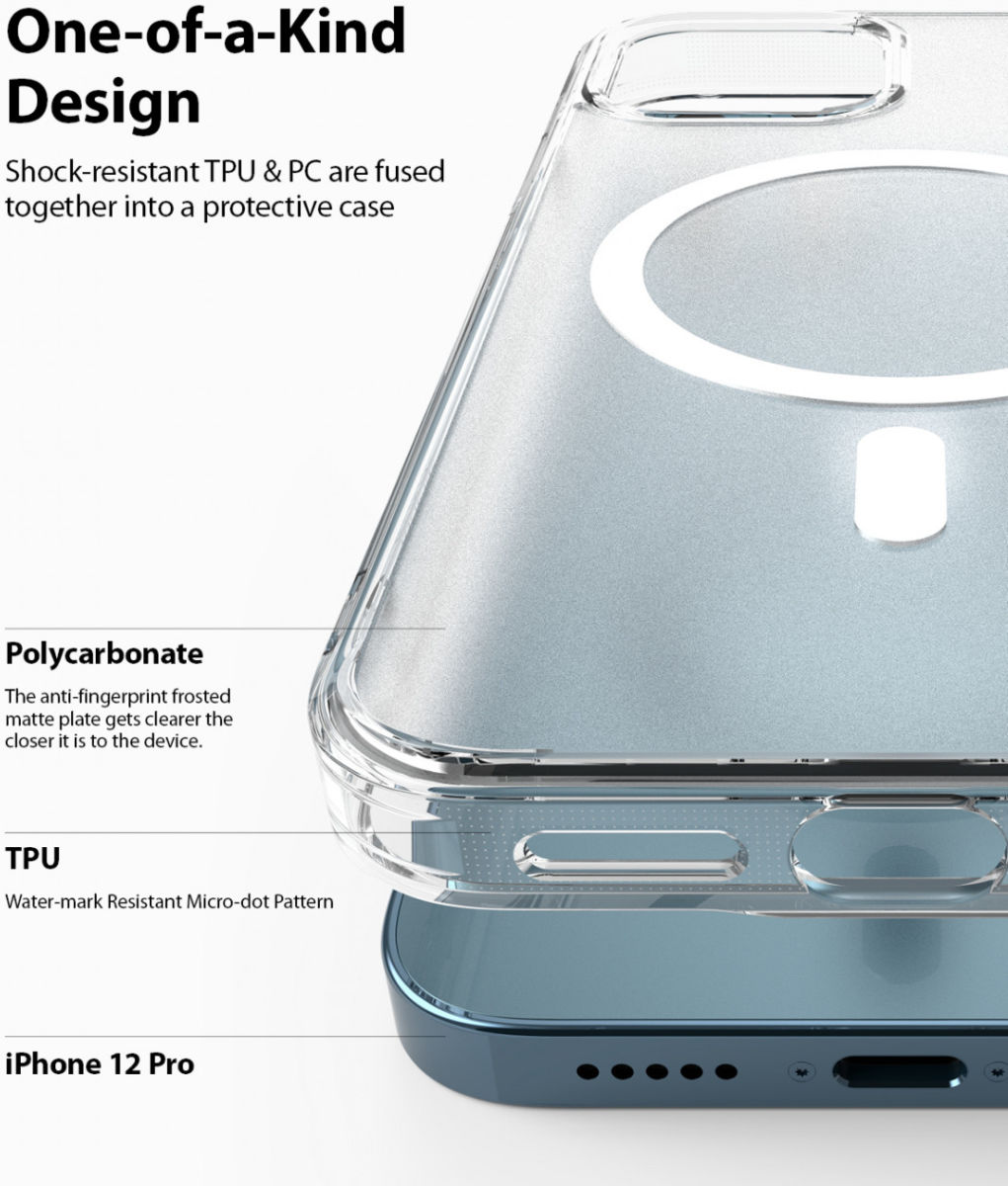 Ringke Fusion Magnetic Apple iPhone 12 / 12 Pro Hoesje Mat Transparant afbeelding 17