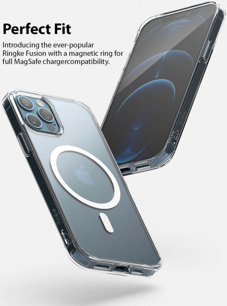Ringke Fusion Magnetic Apple iPhone 12 / 12 Pro Hoesje Mat Transparant afbeelding 3
