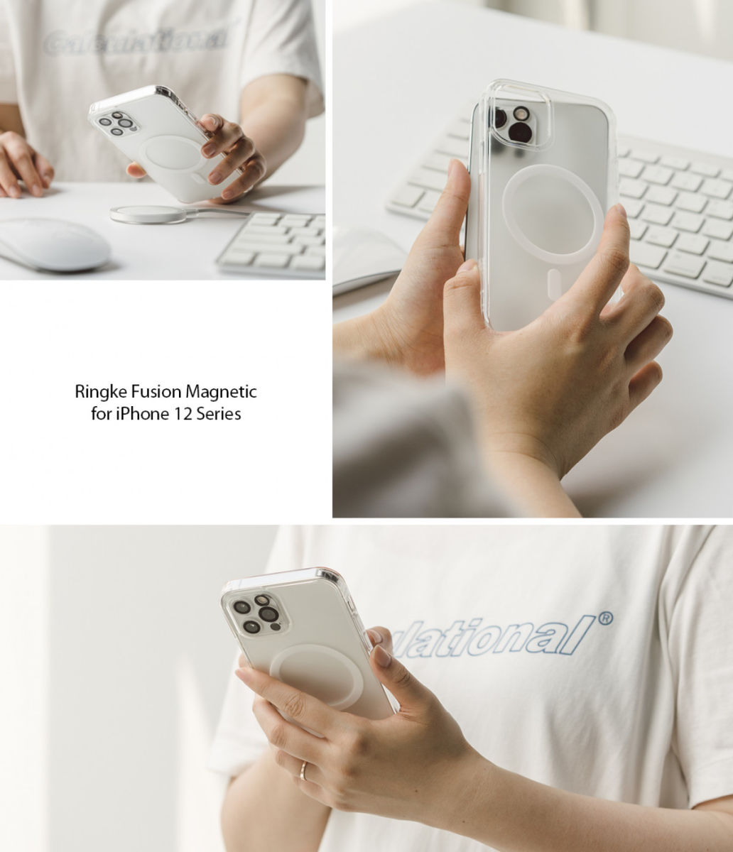 Ringke Fusion Magnetic Apple iPhone 12 / 12 Pro Hoesje Mat Transparant afbeelding 5