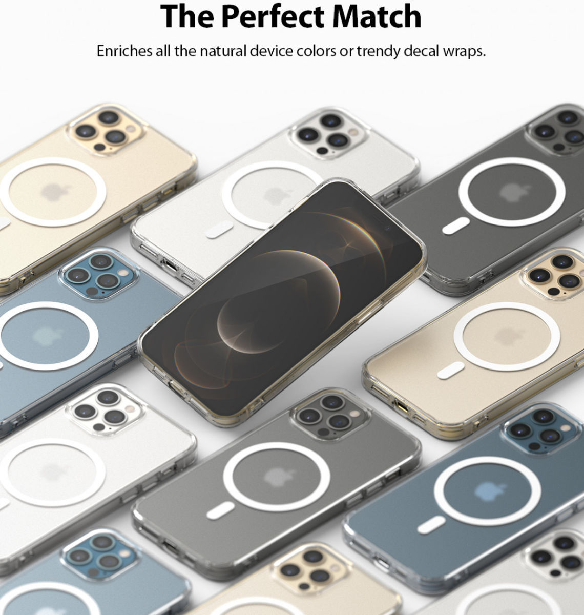 Ringke Fusion Magnetic Apple iPhone 12 / 12 Pro Hoesje Mat Transparant afbeelding 7
