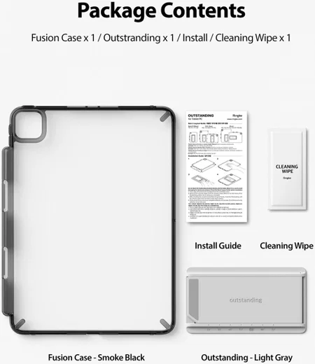 Ringke Fusion Apple iPad Pro 11 Hoes + Outstanding Transparant Zwart afbeelding 2