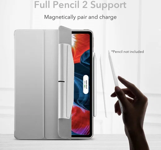 ESR Ascend Apple iPad Pro 12.9 2021 Hoes Tri-Fold Book Case Grijs afbeelding 5