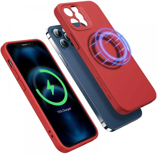 ESR Cloud Soft Apple iPhone 12 Pro Hoesje voor MagSafe Rood afbeelding 2