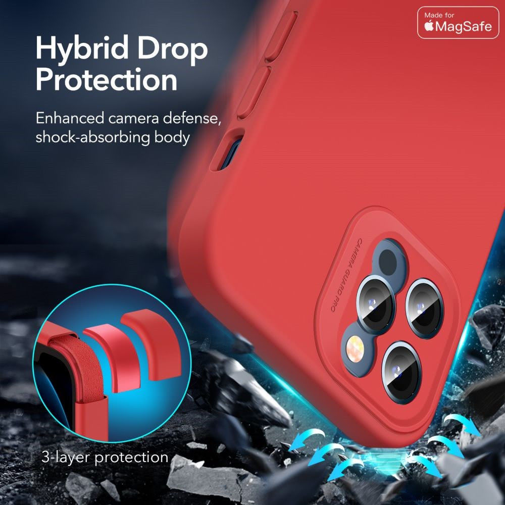 ESR Cloud Soft Apple iPhone 12 Pro Hoesje voor MagSafe Rood afbeelding 8