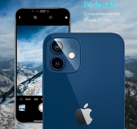 ESR Apple iPhone 12 Camera Lens Protector 2-Pack Zwart afbeelding 10