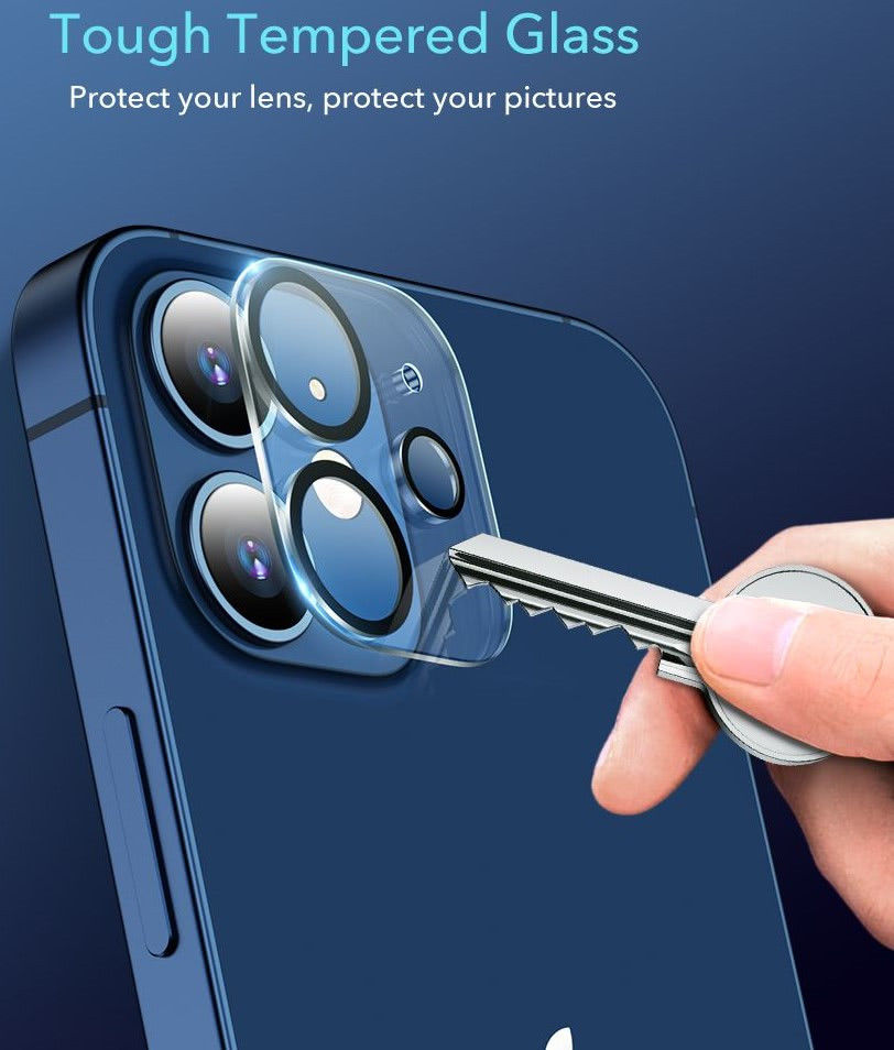 ESR Apple iPhone 12 Camera Lens Protector 2-Pack Zwart afbeelding 6