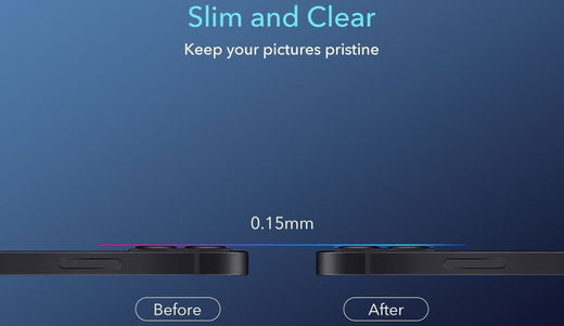 ESR Apple iPhone 12 Camera Lens Protector 2-Pack Zwart afbeelding 9