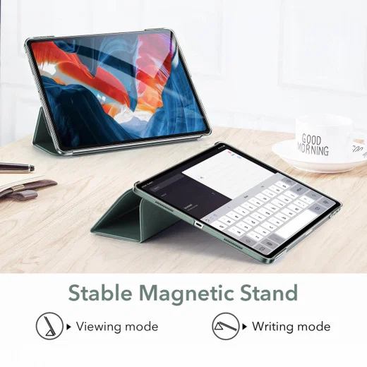 ESR Ascend Apple iPad Pro 12.9 2021 Hoes Tri-Fold Book Case Groen afbeelding 3