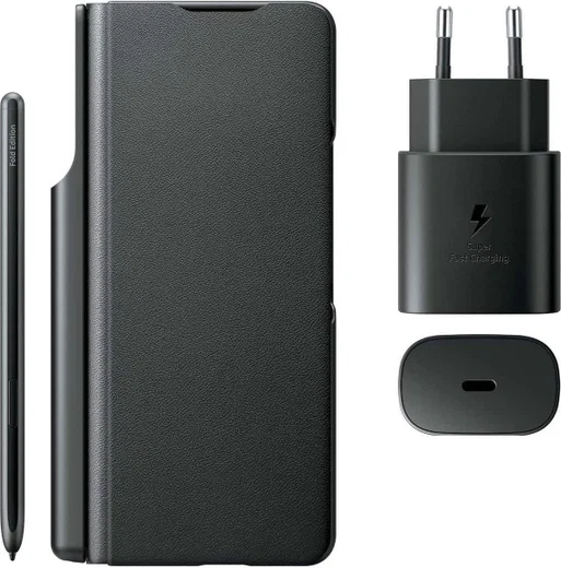 Origineel Samsung Z Fold 3 Pack (Flip Cover + 25W Adapter + S-Pen) afbeelding 1