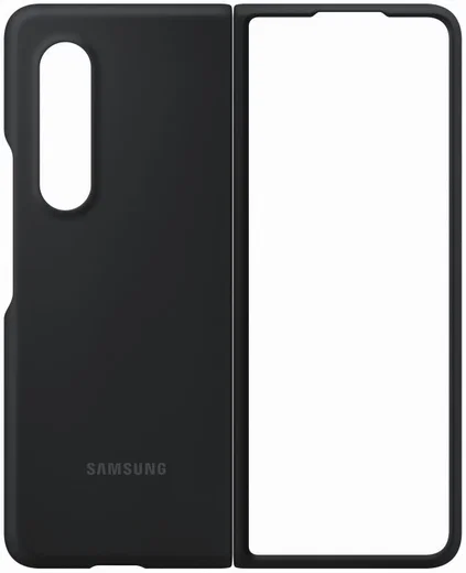 Origineel Samsung Galaxy Z Fold 3 Hoesje Siliconen Cover Zwart afbeelding 7