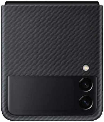 Originele Samsung Galaxy Z Flip 3 Aramid Case Zwart afbeelding 2