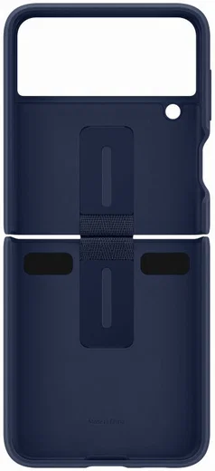 Origineel Samsung Galaxy Z Flip 3 Hoesje Silicone Cover met Ring Blauw afbeelding 4