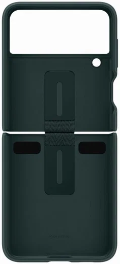 Origineel Samsung Galaxy Z Flip 3 Hoesje Silicone Cover met Ring Green afbeelding 4