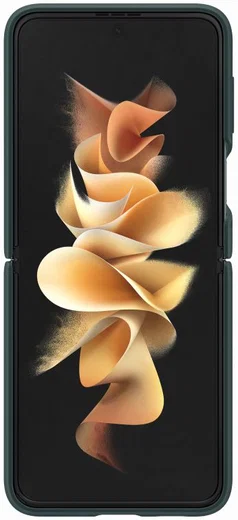 Origineel Samsung Galaxy Z Flip 3 Hoesje Silicone Cover met Ring Green afbeelding 5
