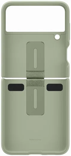 Origineel Samsung Galaxy Z Flip 3 Hoesje Silicone Cover met Ring Groen afbeelding 4