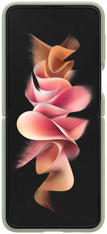 Origineel Samsung Galaxy Z Flip 3 Hoesje Silicone Cover met Ring Groen afbeelding 5