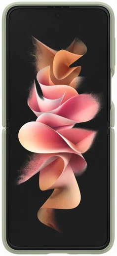 Origineel Samsung Galaxy Z Flip 3 Hoesje Silicone Cover met Ring Groen afbeelding 5