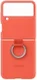 Origineel Samsung Galaxy Z Flip 3 Hoesje Silicone Cover met Ring Rood afbeelding 2