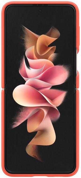 Origineel Samsung Galaxy Z Flip 3 Hoesje Silicone Cover met Ring Rood afbeelding 5