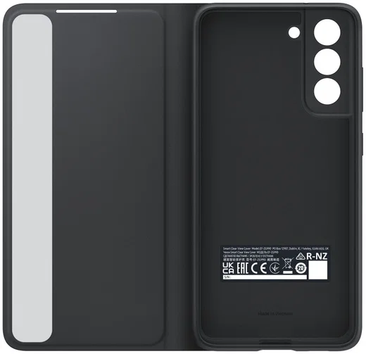 Origineel Samsung Galaxy S21 FE Hoesje Smart Clear View Cover Zwart afbeelding 4