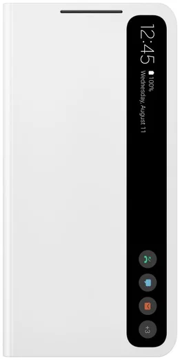 Origineel Samsung Galaxy S21 FE Hoesje Smart Clear View Cover Wit afbeelding 2