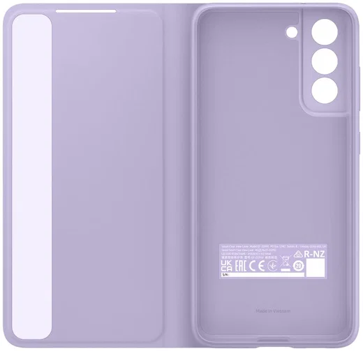Origineel Samsung Galaxy S21 FE Hoesje Smart Clear View Cover Paars afbeelding 4
