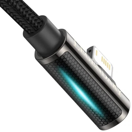 Baseus Legend Series USB naar Apple Lightning Kabel 2.4A Zwart 1M afbeelding 4