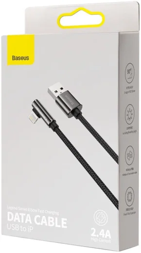 Baseus Legend Series USB naar Apple Lightning Kabel 2.4A Zwart 2M afbeelding 10