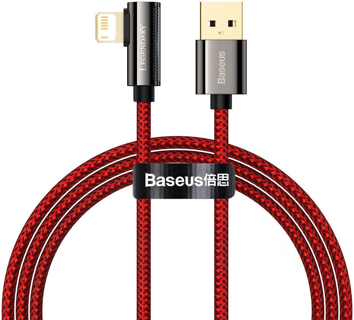 Baseus Legend Series USB naar Apple Lightning Kabel 2.4A Rood 1M afbeelding 1