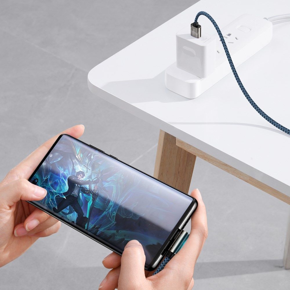 Baseus Legend Series USB naar USB-C Kabel 66W Blauw 1M afbeelding 3