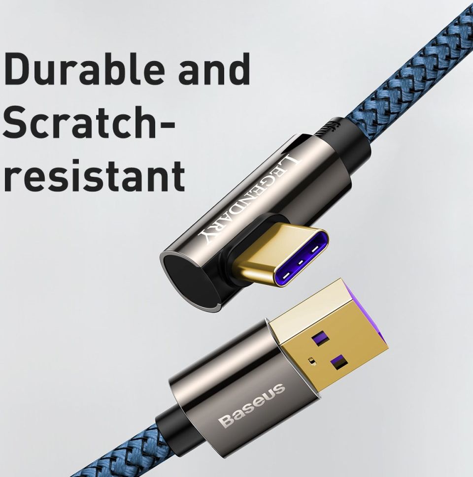 Baseus Legend Series USB naar USB-C Kabel 66W Blauw 1M afbeelding 9