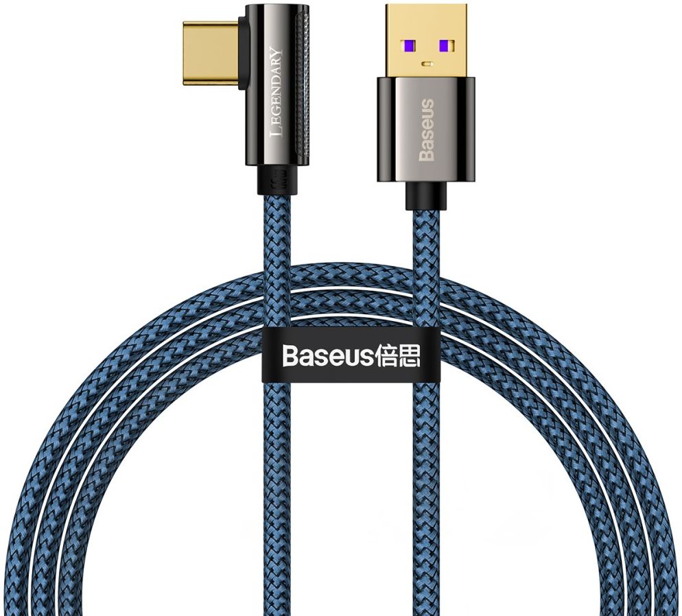 Baseus Legend Series USB naar USB-C Kabel 66W Blauw 2M afbeelding 1