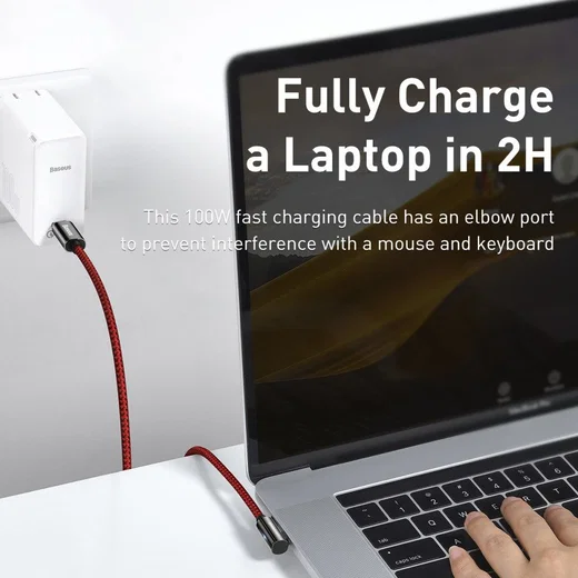Baseus Legend Series USB-C naar USB-C Kabel 100W Rood 2M afbeelding 7