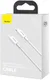 Baseus Superior USB-C naar Apple Lightning Kabel PD 20W Wit 0.25 Meter afbeelding 10
