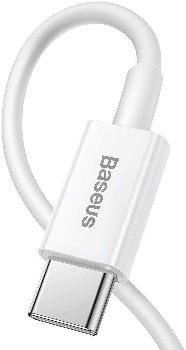 Baseus Superior USB-C naar Apple Lightning Kabel PD 20W Wit 0.25 Meter afbeelding 3