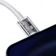 Baseus Superior USB-C naar Apple Lightning Kabel PD 20W Wit 0.25 Meter afbeelding 6