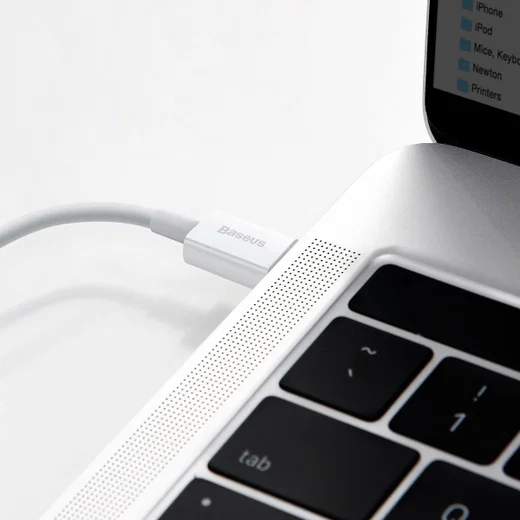 Baseus Superior USB-C naar Apple Lightning Kabel PD 20W Wit 0.25 Meter afbeelding 8