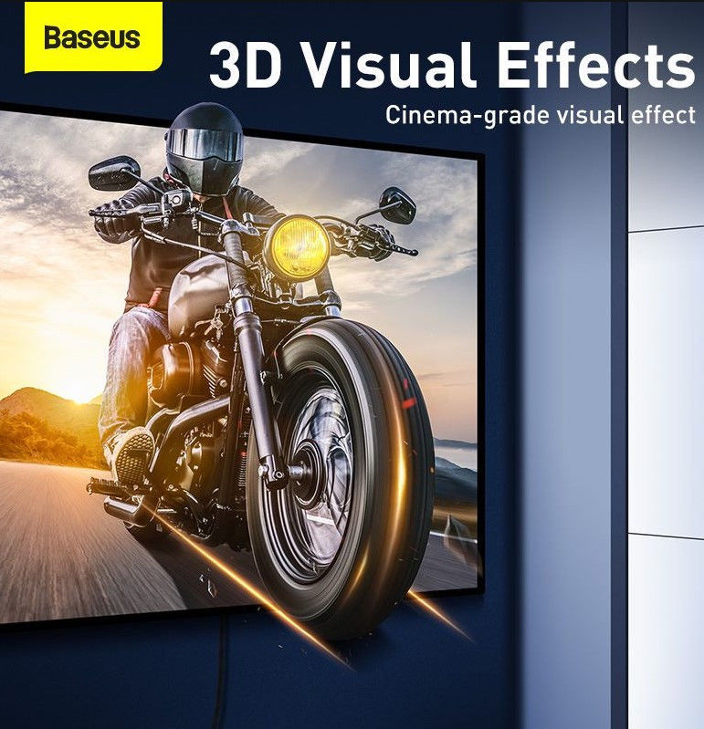 Baseus HDMI 8K naar HDMI 8K Kabel 48Gbps met HDMI 2.1 2M Zwart afbeelding 5