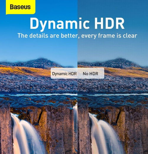 Baseus HDMI 8K naar HDMI 8K Kabel 48Gbps met HDMI 2.1 2M Zwart afbeelding 6