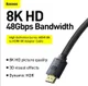 Baseus HDMI 8K naar HDMI 8K Kabel 48Gbps met HDMI 2.1 3M Zwart afbeelding 3