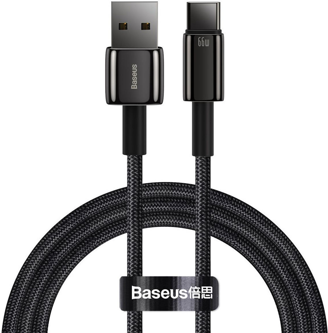Baseus Tungsten Gold 66W Fast Charge USB naar USB-C Kabel 1 Meter afbeelding 1