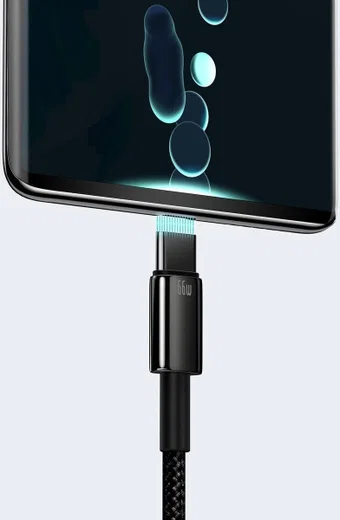 Baseus Tungsten Gold 66W Fast Charge USB naar USB-C Kabel 1 Meter afbeelding 4