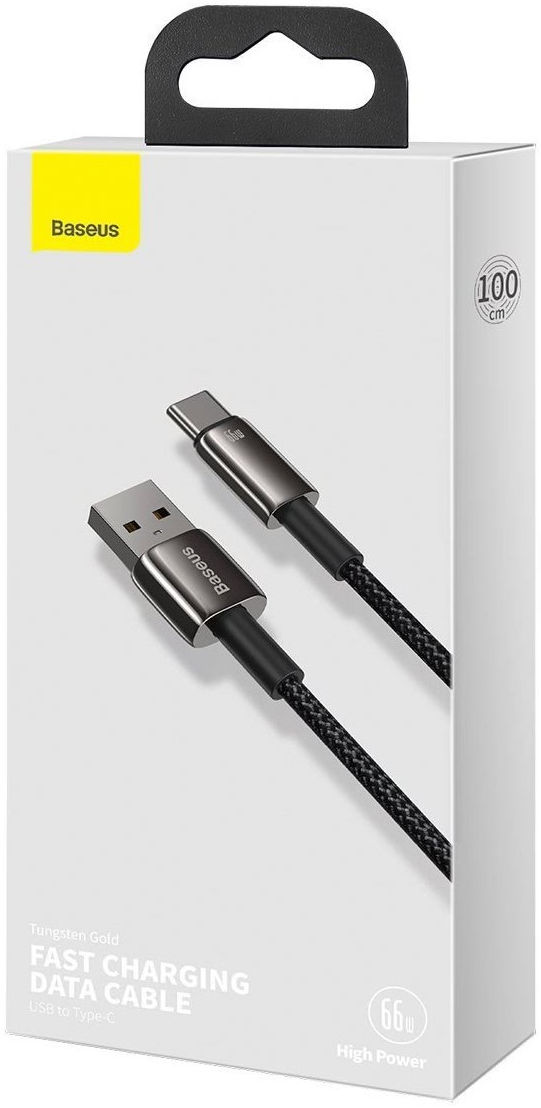 Baseus Tungsten Gold 66W Fast Charge USB naar USB-C Kabel 1 Meter afbeelding 9