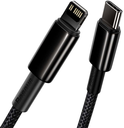 Baseus Tungsten Gold PD USB-C naar Lightning Kabel Fast Charge 20W 2M afbeelding 3
