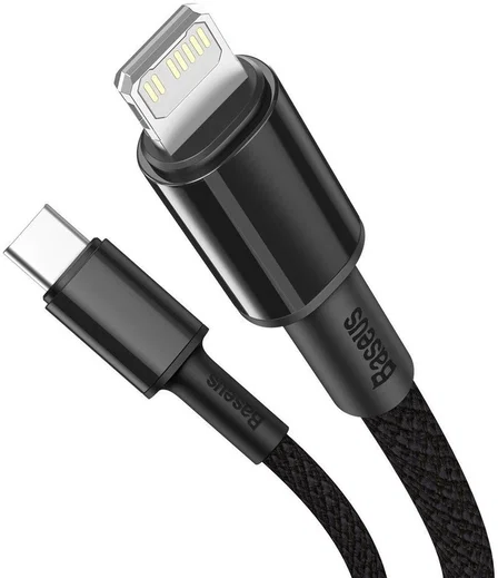 Baseus High Density Braided USB-C naar Apple Lightning PD 20W Zwart 1M afbeelding 2