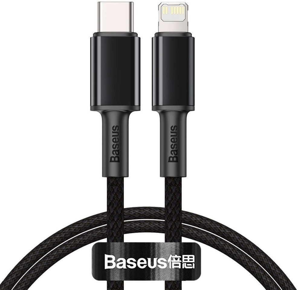 Baseus High Density Braided USB-C naar Apple Lightning PD 20W Zwart 2M afbeelding 1